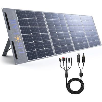 200W ソーラーエネルギー 携帯充電器 防水 折りたたむ太陽電池充電器