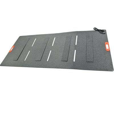 Portable Solar Power Bank Featuring Foldable Solar Panels and LED Indicator Designed for Charging Outdoors